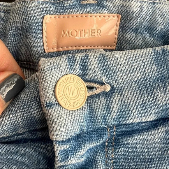MOTHER The Looker Ankle Fray Skinny Raw Hem Jeans Approx Size 25 - Picture 7 of 11